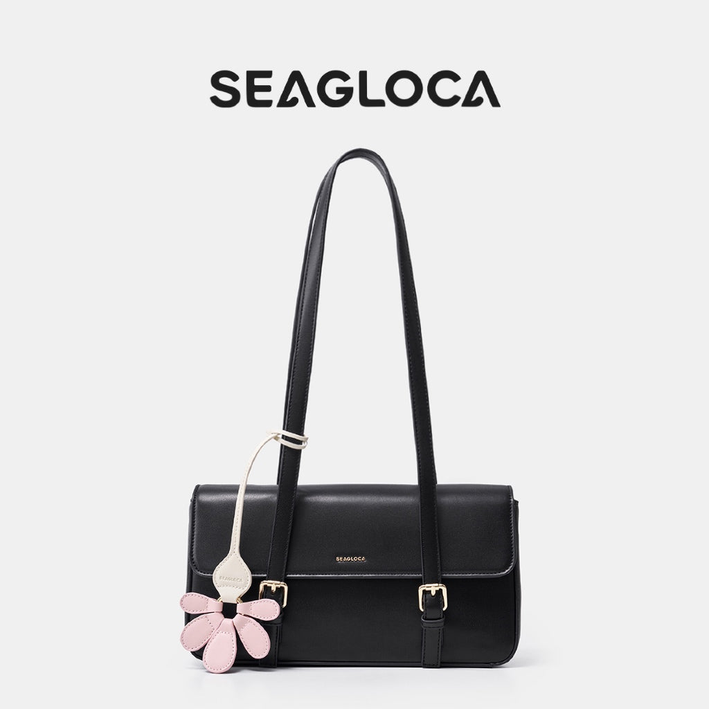 Classic Underarm Bag Floral Charm Decor Flap for Women | SeaGloca - view 11