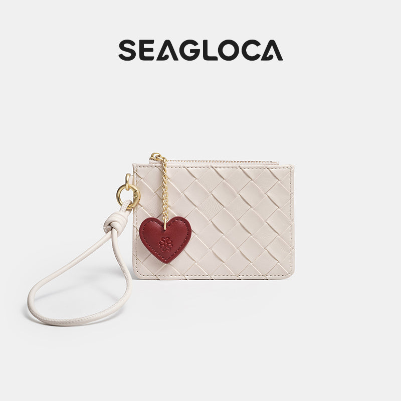Woven Lattice Pattern Wrist Strap Heart Pendant for Women | SeaGloca - view 10
