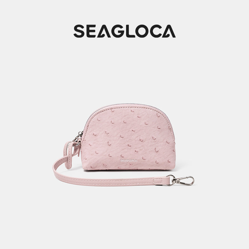 Textured Embossed Detachable Strap Zipper Coin for Women | SeaGloca