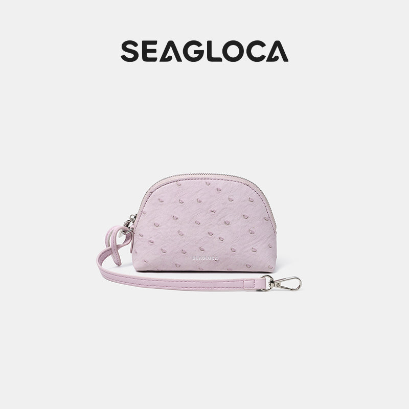 Textured Embossed Detachable Strap Zipper Coin for Women | SeaGloca - view 10