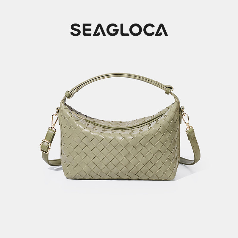 SeaGloca Woven Texture Zipper Hobo Bag Adjustable Detachable Strap Shoulder Crossbody Bag for women No 10018