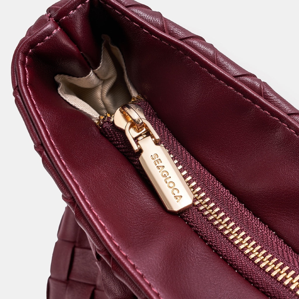 Woven Style Tote Bag With Zipper Large Capacity for Women | SeaGloca - view 7