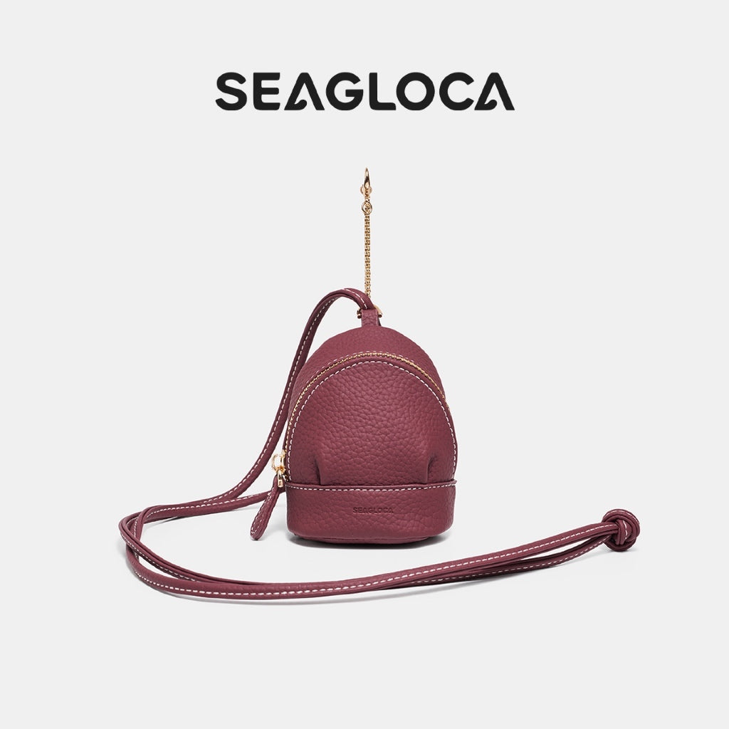Mini Backpack Shape Coin Purse with Hook Neck for Women | SeaGloca