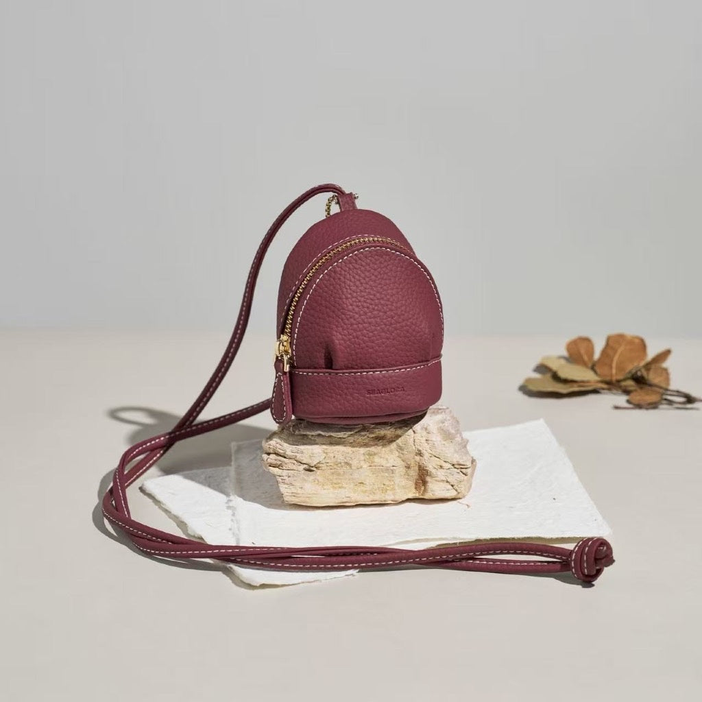 Mini Backpack Shape Coin Purse with Hook Neck for Women | SeaGloca - view 3