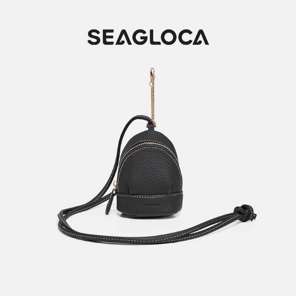 Mini Backpack Shape Coin Purse with Hook Neck for Women | SeaGloca - view 11
