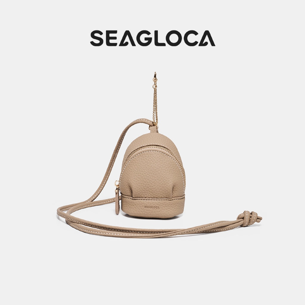 Mini Backpack Shape Coin Purse with Hook Neck for Women | SeaGloca - view 12