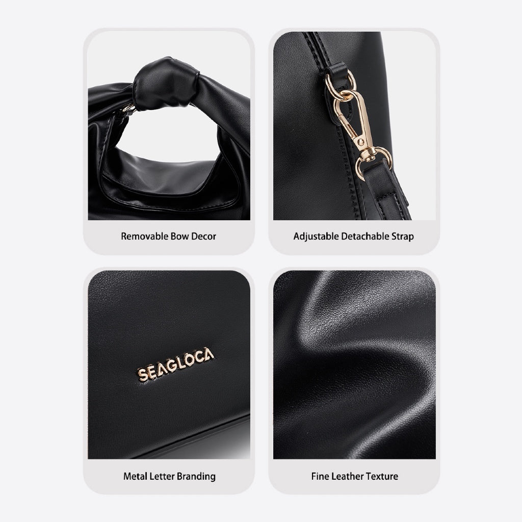Crossbody Bag with Detachable Bow Decoration for Women | SeaGloca - view 7