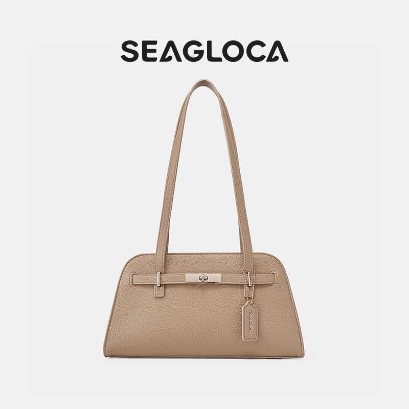 SseGloca Underarm Bag with Zipper Grain Texture for Women | SeaGloca